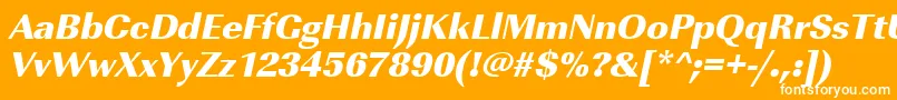 UrwimperialtultbolOblique Font – White Fonts on Orange Background