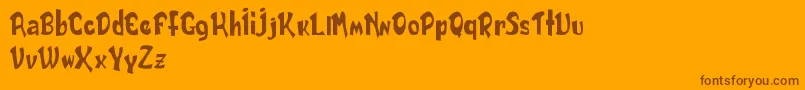 Weitere Informationen zur DailyBoldDemo-Schriftart DailyBoldDemo-Schriftart – Braune Schriften auf orangefarbenem Hintergrund