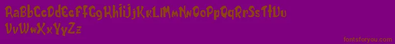 fuente DailyBoldDemo – Fuentes Marrones Sobre Fondo Morado