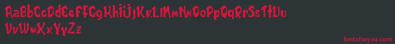 DailyBoldDemo Font – Red Fonts on Black Background