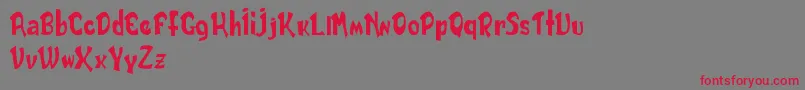 DailyBoldDemo Font – Red Fonts on Gray Background