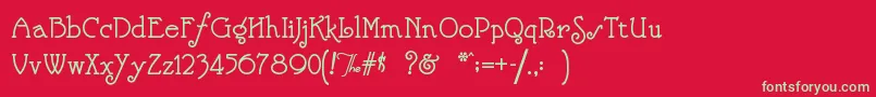 Nickelod Font – Green Fonts on Red Background