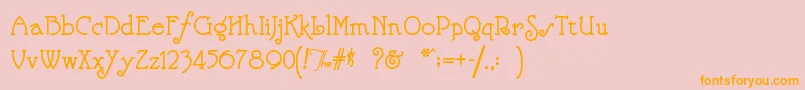 Nickelod Font – Orange Fonts on Pink Background