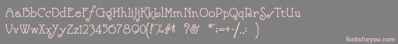 Nickelod Font – Pink Fonts on Gray Background
