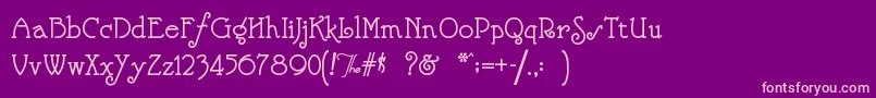 Nickelod Font – Pink Fonts on Purple Background