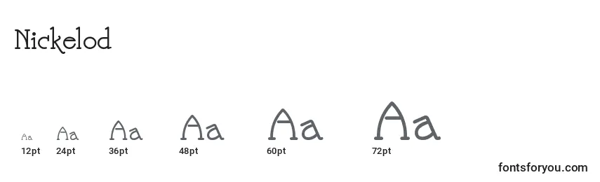 Nickelod Font Sizes