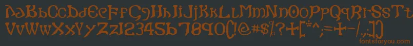 Gothic Font – Brown Fonts on Black Background