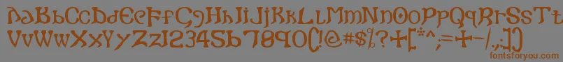 Gothic Font – Brown Fonts on Gray Background