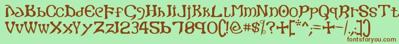 Gothic Font – Brown Fonts on Green Background
