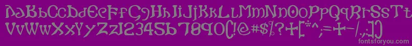 Gothic Font – Gray Fonts on Purple Background