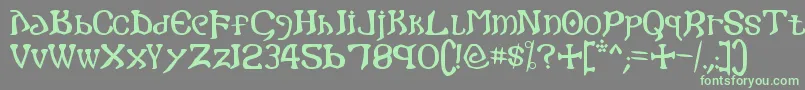 Gothic Font – Green Fonts on Gray Background