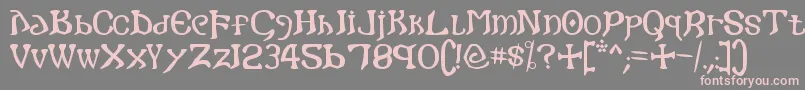 Gothic Font – Pink Fonts on Gray Background