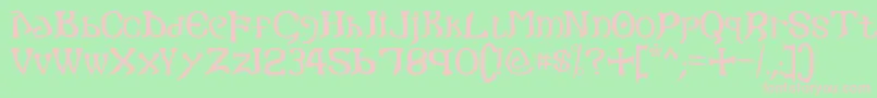 Gothic Font – Pink Fonts on Green Background