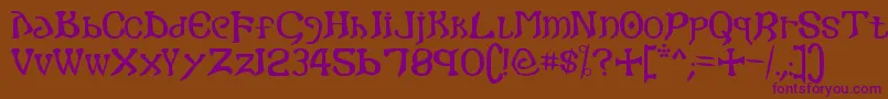 Gothic Font – Purple Fonts on Brown Background