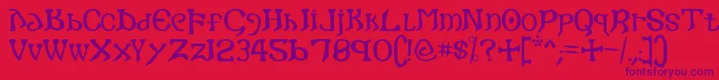 More about Gothic Font Gothic Font – Purple Fonts on Red Background