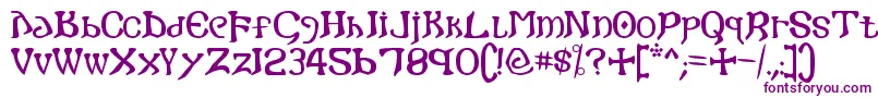 Gothic Font – Purple Fonts on White Background
