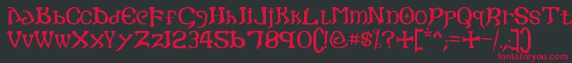 Gothic Font – Red Fonts on Black Background