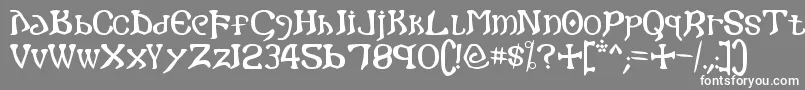 フォントGothic – 灰色の背景に白い文字