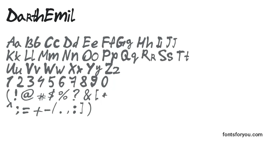 Шрифт DarthEmil – алфавит, цифры, специальные символы
