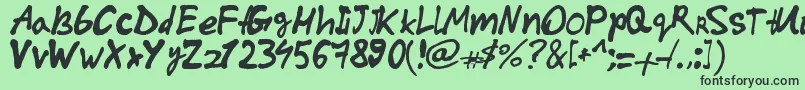DarthEmil Font – Black Fonts on Green Background