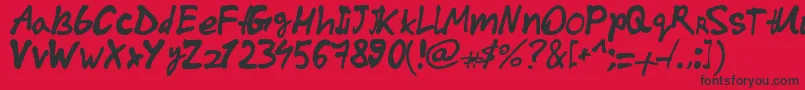 DarthEmil Font – Black Fonts on Red Background