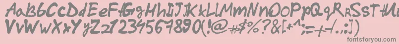 DarthEmil Font – Gray Fonts on Pink Background