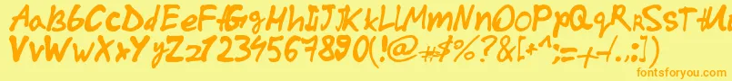 DarthEmil Font – Orange Fonts on Yellow Background