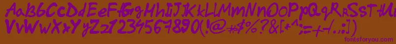 DarthEmil Font – Purple Fonts on Brown Background