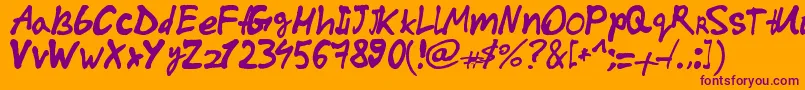 DarthEmil Font – Purple Fonts on Orange Background