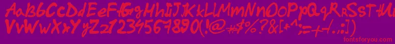 DarthEmil Font – Red Fonts on Purple Background