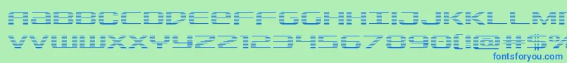 フォントSdfgrad – 青い文字は緑の背景です。