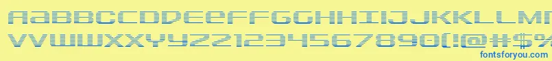 Sdfgrad Font – Blue Fonts on Yellow Background