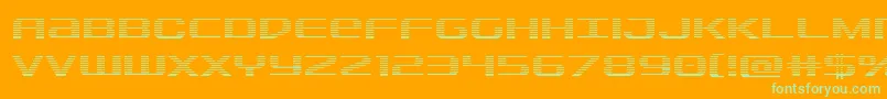 Sdfgrad Font – Green Fonts on Orange Background
