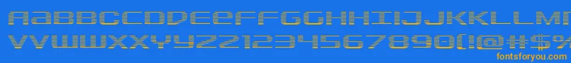 Fonte Sdfgrad – fontes laranjas em um fundo azul