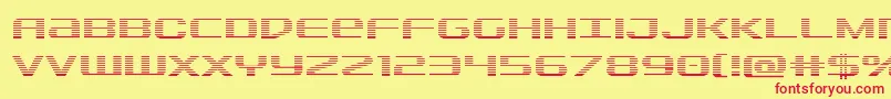 Sdfgrad Font – Red Fonts on Yellow Background