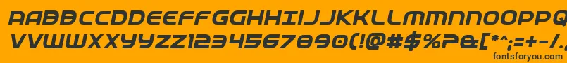 Fedserviceboldital Font – Black Fonts on Orange Background