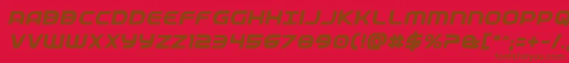 Fedserviceboldital-fontti – ruskeat fontit punaisella taustalla