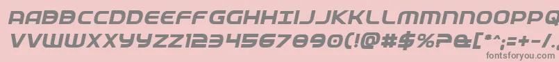 Fedserviceboldital Font – Gray Fonts on Pink Background