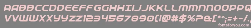 Fedserviceboldital-fontti – vaaleanpunaiset fontit harmaalla taustalla