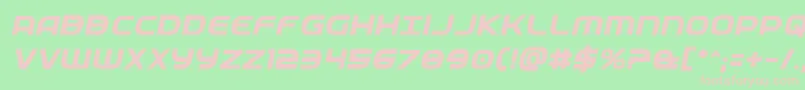 Шрифт Fedserviceboldital – розовые шрифты на зелёном фоне