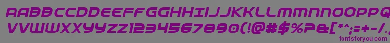 Fedserviceboldital-Schriftart – Violette Schriften auf grauem Hintergrund