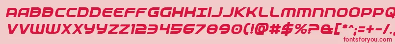 Fedserviceboldital Font – Red Fonts on Pink Background