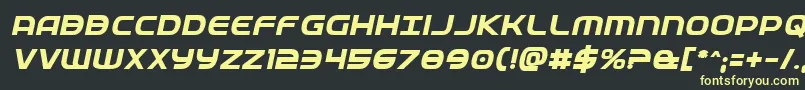 Fedserviceboldital Font – Yellow Fonts on Black Background