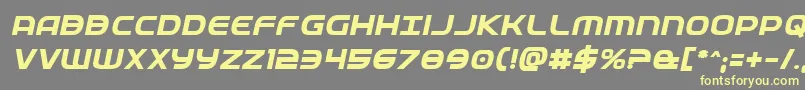 Fedserviceboldital Font – Yellow Fonts on Gray Background