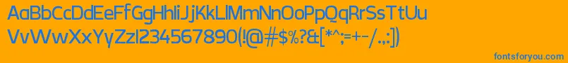 fuente CreativzooV.7 – Fuentes Azules Sobre Fondo Naranja