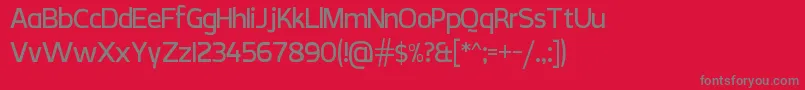 フォントCreativzooV.7 – 赤い背景に灰色の文字