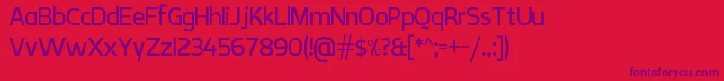 CreativzooV.7 Font – Purple Fonts on Red Background