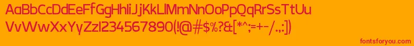 CreativzooV.7 Font – Red Fonts on Orange Background