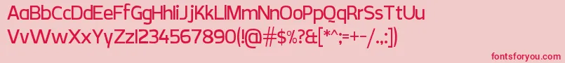 CreativzooV.7 Font – Red Fonts on Pink Background