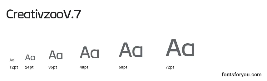 CreativzooV.7 Font Sizes